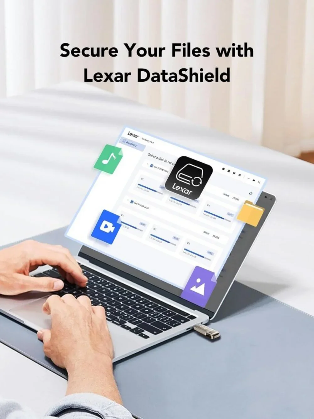 128GB Dual USB 3.2 Type-C Flash Drive - Metal Swivel Design, Portable Storage